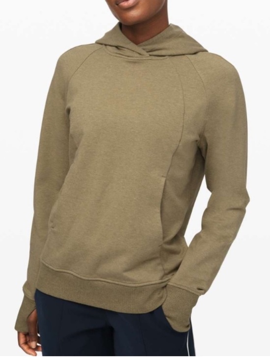 lululemon athletica Tops - Lululemon • Scuba Pullover hoodie sweatshirt Heathered Grape Leaf cotton terry 4